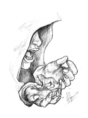Ilustración en grafito digital - Javier Dominichi - 2014