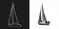Composición con Linea - Velero - Sartoris Nicolas