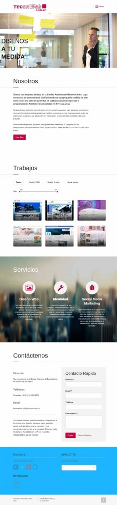 Mockup web - Frissiones, Florencia - 2014